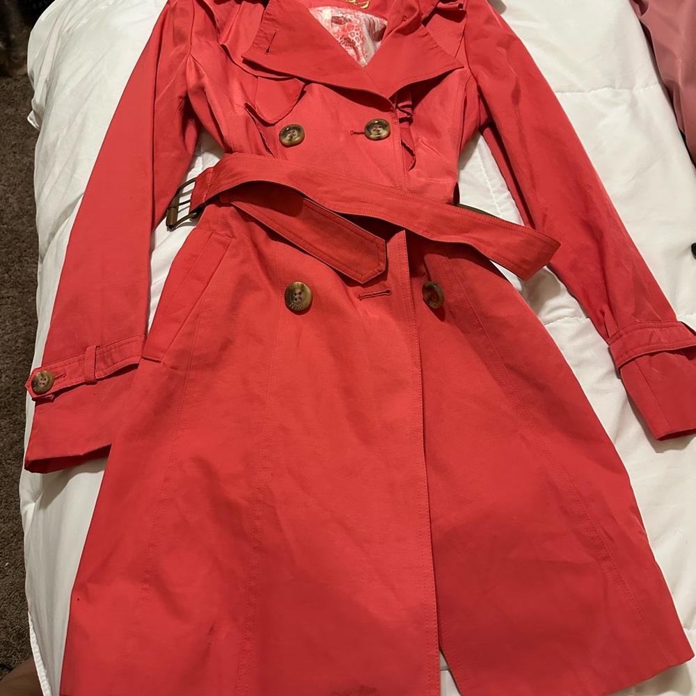 Women's Red Guess Trench Coat
